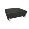 OFM Axis Series Model 4004C Contemporary Square Bench with USB Port, Textured Vinyl with Chrome Base, Midnight