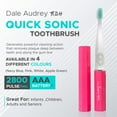 thumbnail image 2 of Dale Audrey Quick Sonic Battery Powered Toothbrush, Pink, All Ages, Travel, Soft Bristle for Deep Cleaning, 2 of 6
