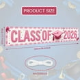 thumbnail image 2 of Pink Graduation Banner Graduation Cap Design Class of 2026 Display Star Pattern Bow Decoration Graduation Backdrop for Graduation Ceremony High School Graduation Graduation Photo Shoot, 2 of 9
