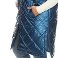 thumbnail image 5 of White Mark Women's Plus Size Metallic Long Puffer Vest, 5 of 6
