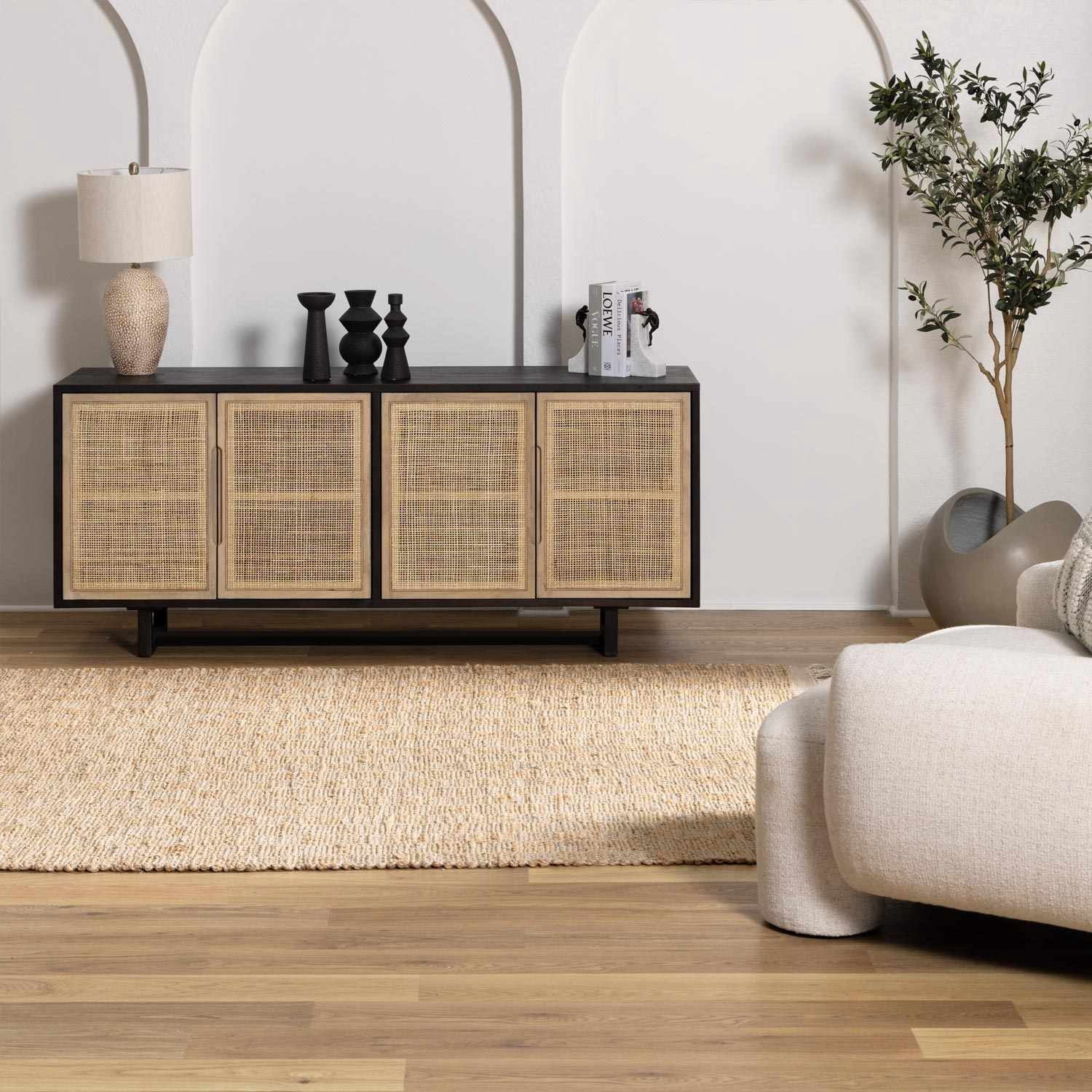 Hauteloom Ionut Sea Grass Jute Rug - Natural Fiber Area Rug - Natural Farmhouse Carpet - Rattan Wicker - Brown, Beige, Cream - 9' x 12'