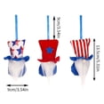 thumbnail image 6 of 6 PCS Independence Day Hanging Ornaments-4th of July Hanging Tags Red Blue and White Patriotic Gnomes Stars Hearts Pendant for Veterans Day Crafts Home Decoration, 6 of 8