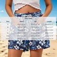 thumbnail image 2 of Yievot Beach Shorts for Women Graphic Print Drawstring Elastic Waist Summer Vacation Casual Shorts with Pockets, 2 of 5