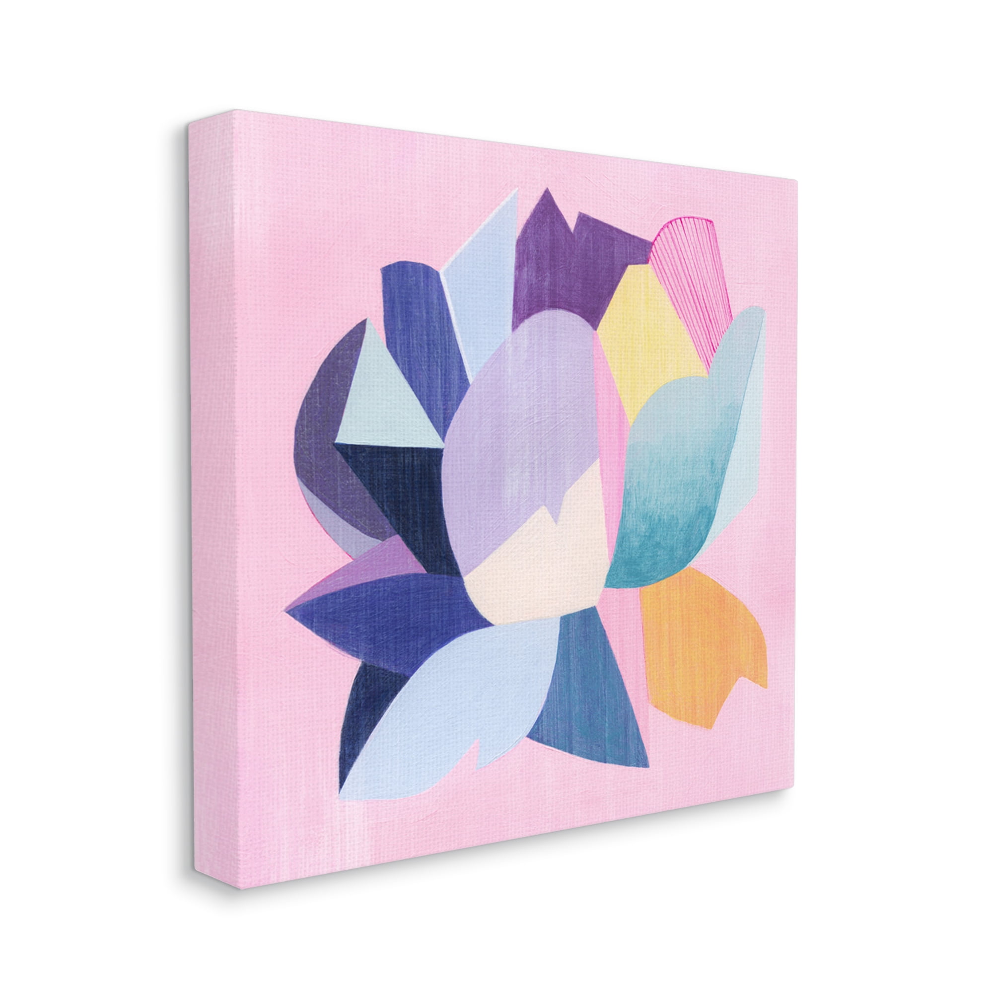 Stupell Industries Abstract Pop Blooming Flower Abstract Painting Gallery Wrapped Canvas Art Print Wall Art, 30 x 30