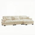 thumbnail image 5 of Modern Oversized Velvet Sectional Sofa for Living Room - 220×80×75cm, 5 of 14
