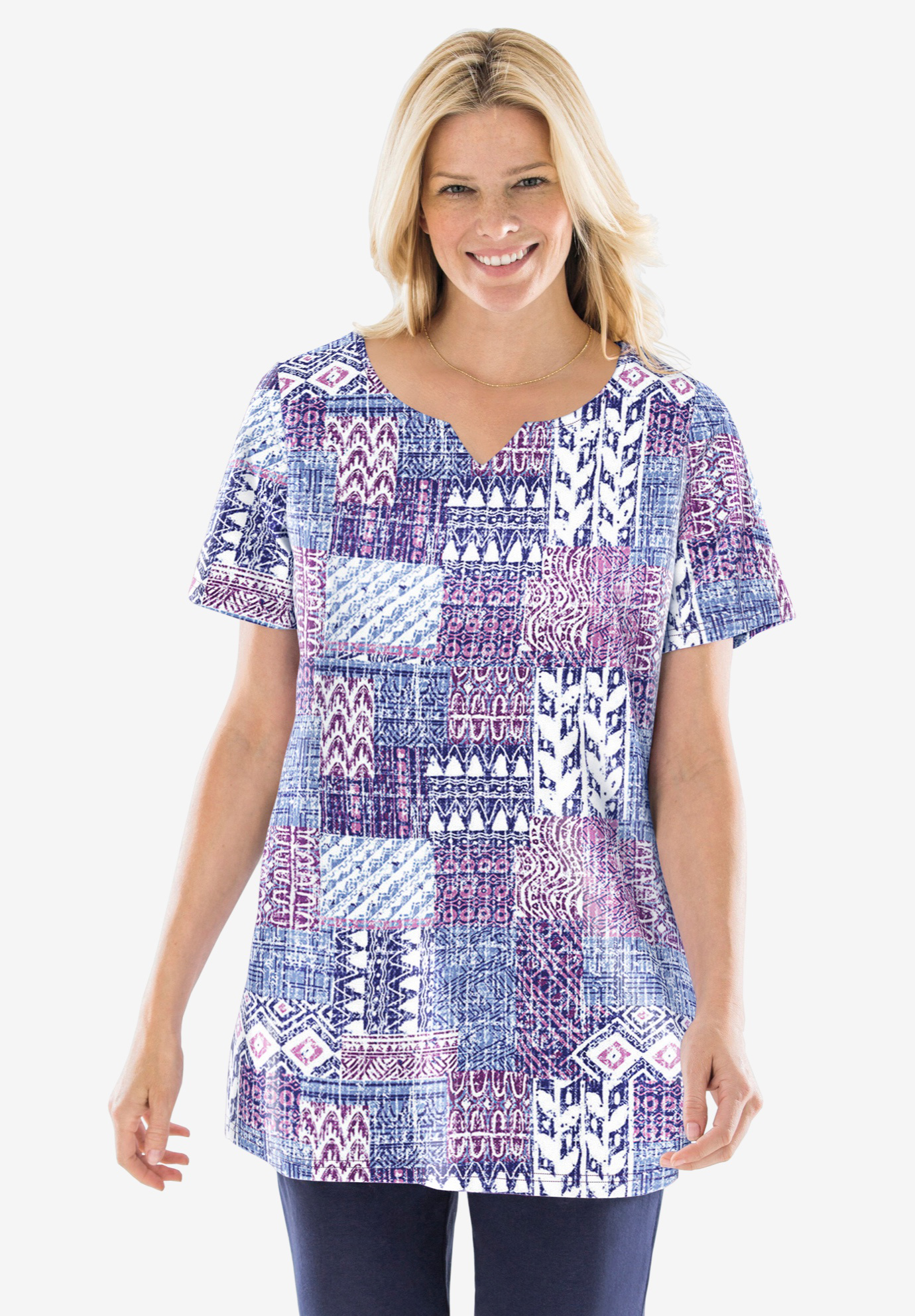 Plus Size 7-Day Notch-Neck Tunic - image 4
