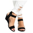 thumbnail image 6 of Mostsola Heels for Women Wedge Sandals Open Toe Adjustable Ankle Strap Pumps Shoes Heels, 6 of 8