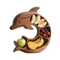 thumbnail image 2 of Outdor Shaped Wooden Charcuterie Board Divided Compartment Snack Platter For Fruits & Dips Unique Serving Tray For Party Kitchen & Home, 2 of 6