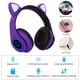thumbnail image 4 of Methold Nuevo auricular Bluetooth 5,0 montado en la cabeza, auriculares con luz intermitente LED, auriculares adorables inalámbricos recargables con Cables de audio/vídeo Violeta, 4 of 8