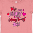 thumbnail image 4 of Inktastic My Heart Belongs to my Gigi Boys or Girls Baby T-Shirt, 4 of 5