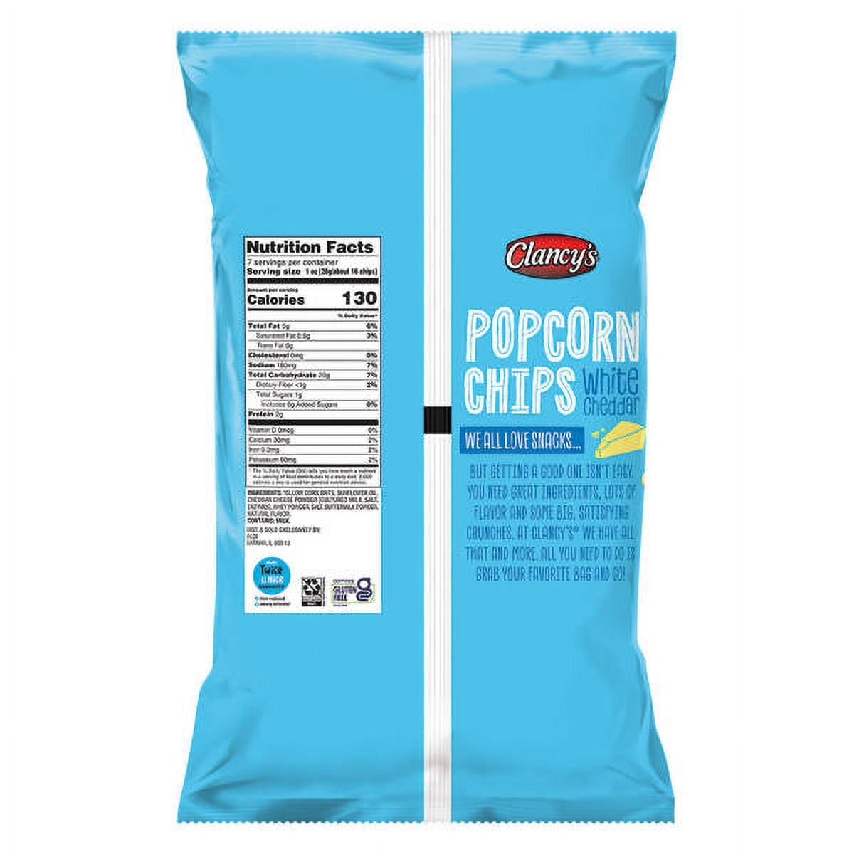 Gluten Free White Cheddar Popcorn Chips, 7 oz- Pack of 3