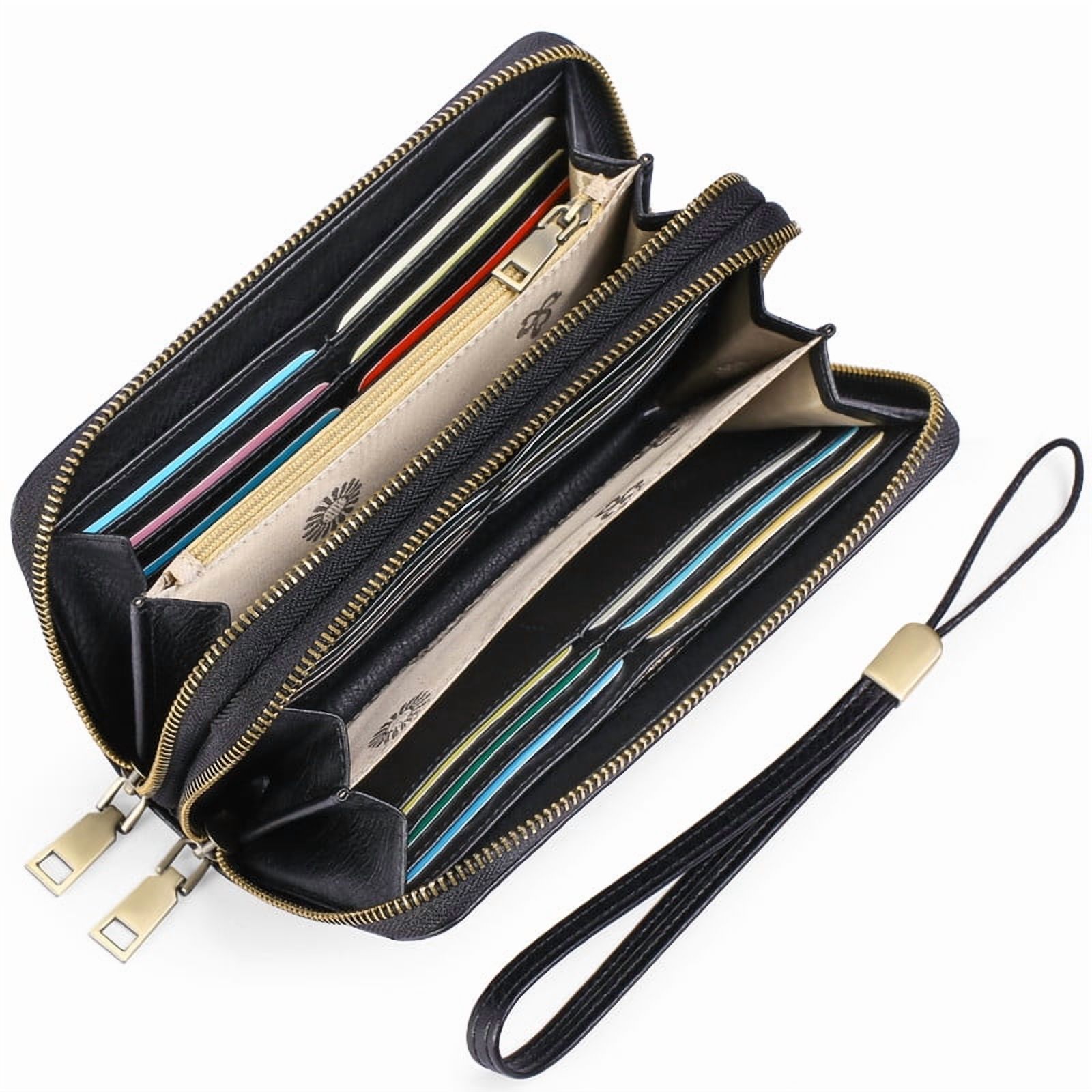 Falan Mule Women's Leather Clutch Wallet with RFID Blocking photo 6