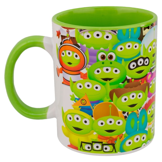 Taza Clásica de Cerámica Ambient 21 Diseño Marcianitos Toy Story 500 ml Verde