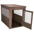 thumbnail image 3 of New Age Pet InnPlace Large Brown Dog Crate With Stainless Steel Spindles, 3 of 4