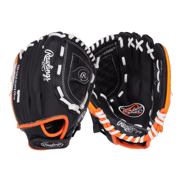 Rawlings | Players Series Youth Tball Glove | 10.5 inch | Orange/Black | Right Hand Throw