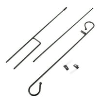 GOOHOCHY Banner Pole Stand Garden Flag Holders Flags Poles Heavy Duty Black