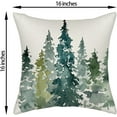 thumbnail image 2 of Sage Green Tree Pillow Covers 16x16 Watercolor Nature Forest Decor Throw Pillows Case for Couch Winter Christmas Indoor Outdoor Decorative Cushion Cases for Sofa Bed Decorations Set of 2, 2 of 6