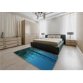 thumbnail image 5 of Ahgly Company Machine Washable Indoor Rectangle Transitional Deep-Sea Blue Area Rugs, 7' x 10', 5 of 7