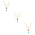 thumbnail image 2 of Sonducket Collar de cadena delicado ajustable universal elegante resistente colgantes colgantes gargantillas collares en capas para mujer oro Type1 NO1, 2 of 6