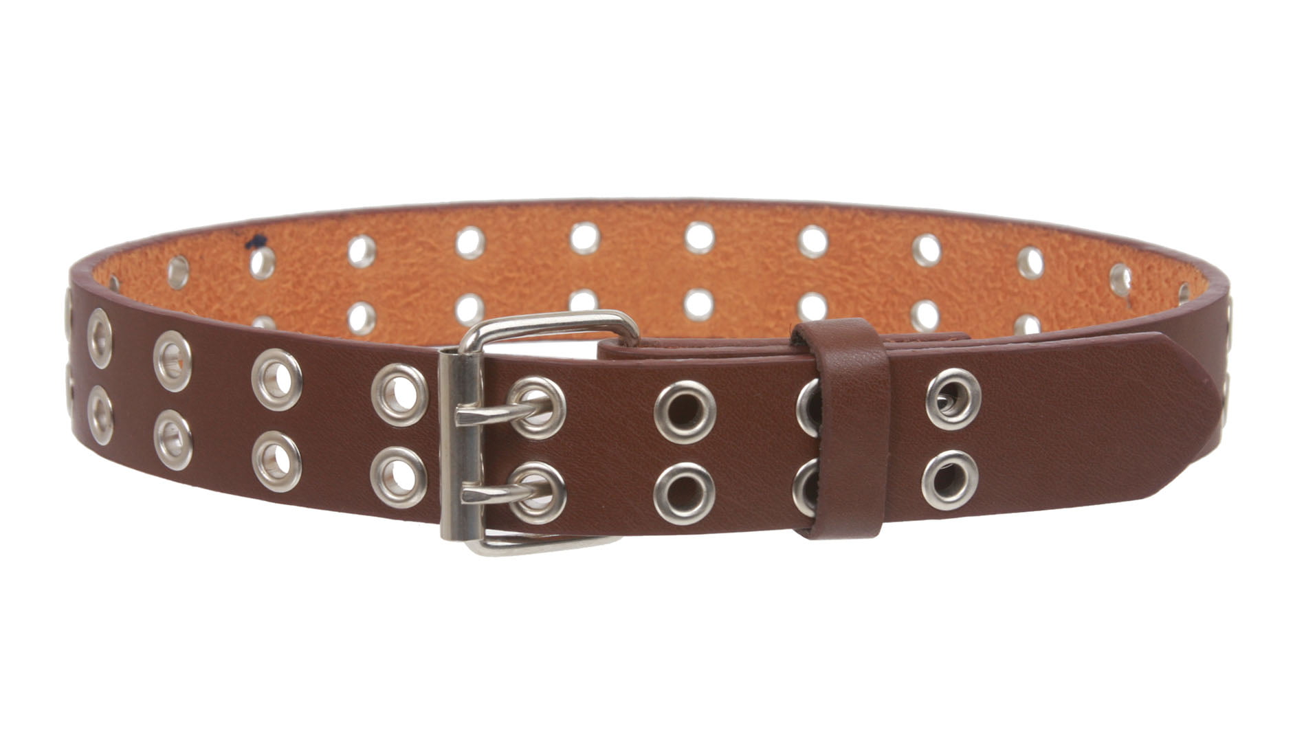 Kids 1 Snap On Two Row Grommets Leather Belt 