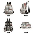 thumbnail image 2 of JIALIOU Mini Backpack Purse for Women Quilted Casual Daypack Small Travel Shoulder Bag, Chickadees Bird and House, 2 of 7