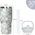 thumbnail image 2 of 30 oz Cute Penguin Tumbler with Handle and Flip Straw, Stainless Steel Insulated Cup with Lid and Straw,Travel Coffee Mug Water Bottle,Christmas Birthday Mothers Day Gifts for Women Animal Lovers, 2 of 5