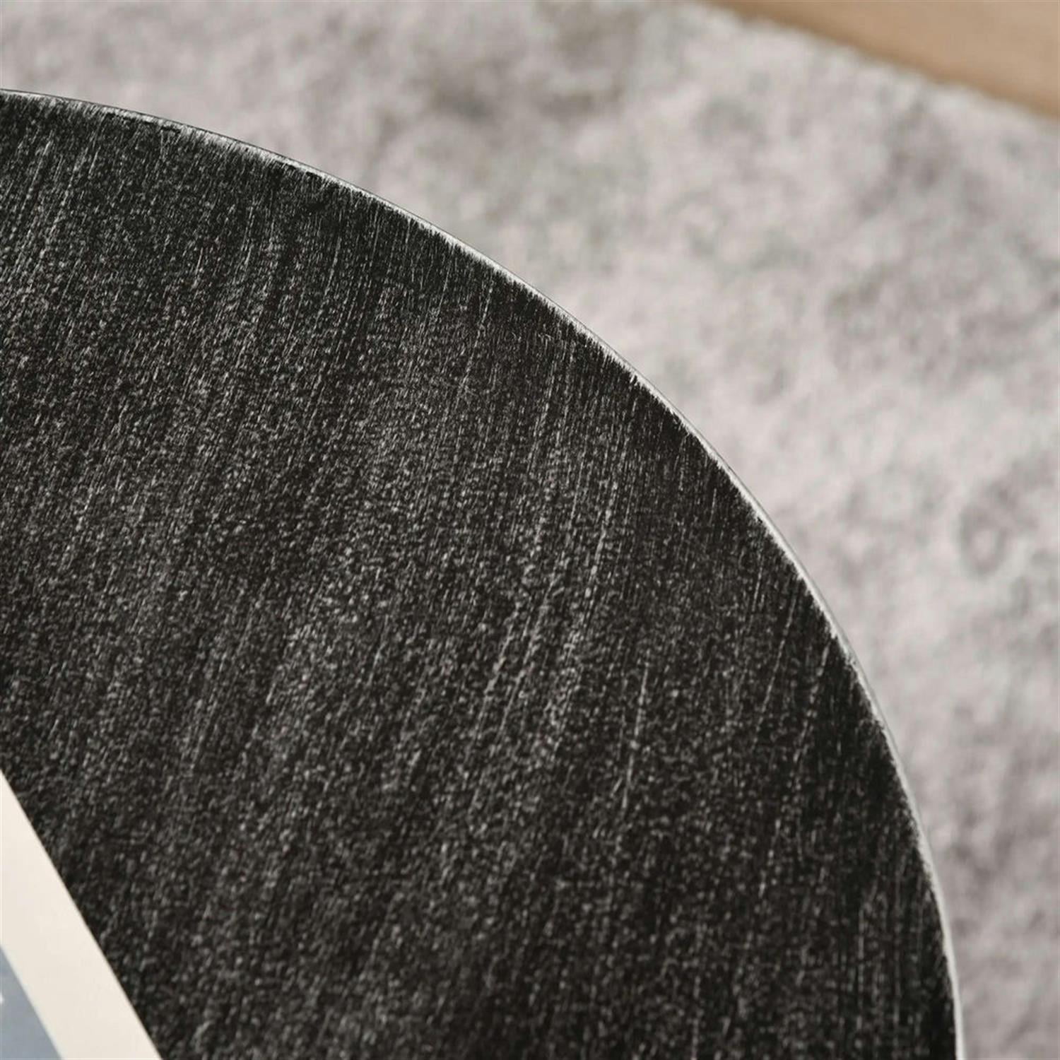 Demi Bonn 15" Steel Outdoor Side Table, Hourglass Design End Table for Patio & Indoor Use, Garden Accent Table, Black