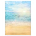 thumbnail image 2 of Sable Doré avec Eaux de Mer Bleues - Impression sur Toile Photo de Plage, 2 of 3