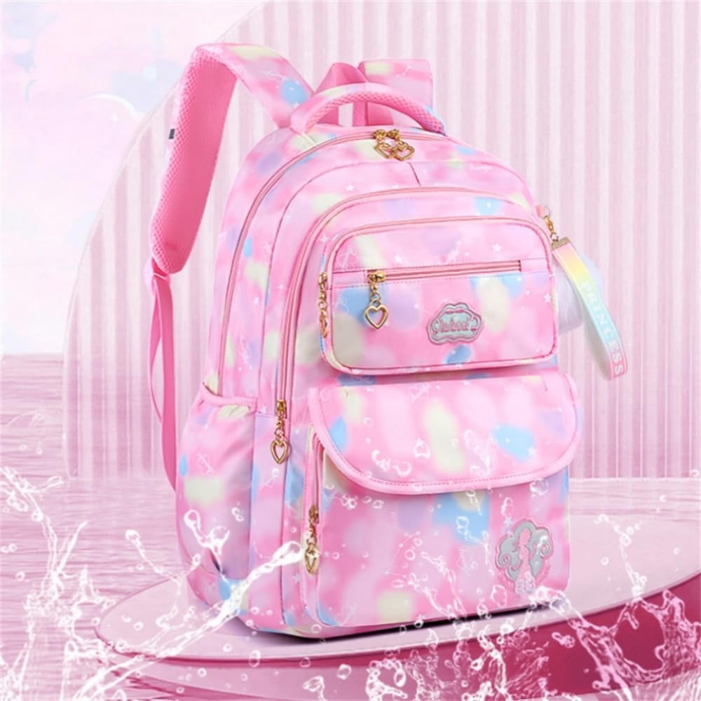Tyethy Girls Backpack, School Kids Backpacks for Girls, Cute Book Bag for Students Gifts, Pink