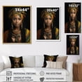 thumbnail image 4 of Designart "Portrait of a Woman with an African Spirit II" African American Floater Framed Canvas Print, 4 of 7