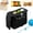 Black, variant on Rlwdqumrt Canvas Yarn Storage Organizer, Large Knitting Organizer with Multiple Pockets and Yarn Holes, Crochet Tote for Crafters and Travel