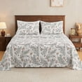 thumbnail image 1 of PC Deep Pocket Queen Sheet Set Fit Breathable Microfiber Soft Queen Size Sheet Set Hotel Style Bed Sheet Set for Women Men Flower, 1 of 9