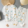 thumbnail image 2 of WRKEKC Summer Outfits for Girls Long Sleeve Round Neck Print Top and Pants Loungewear Set Comfortable for 18 Months-12 Years, 2 of 3