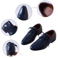 thumbnail image 5 of Povozer Formal Dress for Boy Casual School Formal Lace up Dress Shoes for Boy(Blue,12 Little Child), 5 of 6