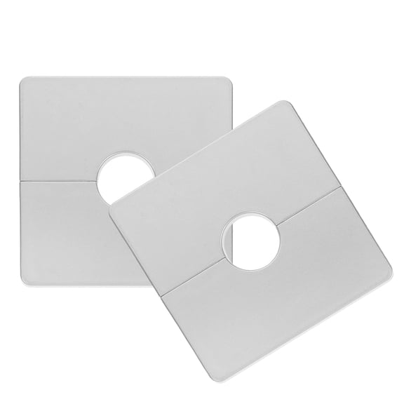 Niceauty 2Pcs Silver Wall Mounted Pipe Cover with Spacesaving Design for Home Use and Public Spaces