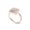 Pink, variant on 14K Rose Gold Over Sterling Silver Round Cut Natural Diamond Accent Bead Cushion Frame Engagement Ring (0.05 Cttw, J-K Color, I2-I3 Clarity), Ring Size -4.5