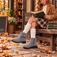 thumbnail image 5 of Xijirk Girls Suede Ankle Boots with Side Zipper and 3D Bow for Fall Outfits and Daily Wear,12-18 Months, 5 of 9