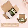 thumbnail image 2 of Senfot Artificial Tulip Flowers with Vase, 12 Heads Mini Real Touch Bouquets for Home Table Office Wedding Party Decor Milky White, 2 of 9