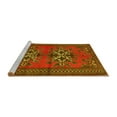 thumbnail image 2 of Ahgly Company Machine Washable Indoor Square Persian Yellow Traditional Area Rugs, 5' Square, 2 of 4