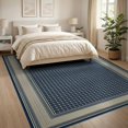 thumbnail image 3 of ODIKA Herringbone Geometric Diamond Lattice Border Interlocking Zigzag for Dining Room, Large Office, Lounge, Non-Slip Chair-Friendly, 3 of 6