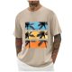 thumbnail image 2 of Tops para hombre, blusas y camisas de cuello redondo y manga corta para hombre, blusas casuales de moda con cuello redondo y estampado para hombre, blusas de poliéster para hombre., 2 of 5