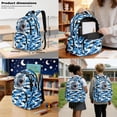 thumbnail image 3 of Kuiaobaty Camo Shark Print Backpack and Pencil Case Set with Lunch Bag for Boys Girls Multi Pockets Backpack Lunch Box with Adjustable Strap Roomy Bookbag Pencil Pouch for School Travel Picnic, 3 of 7