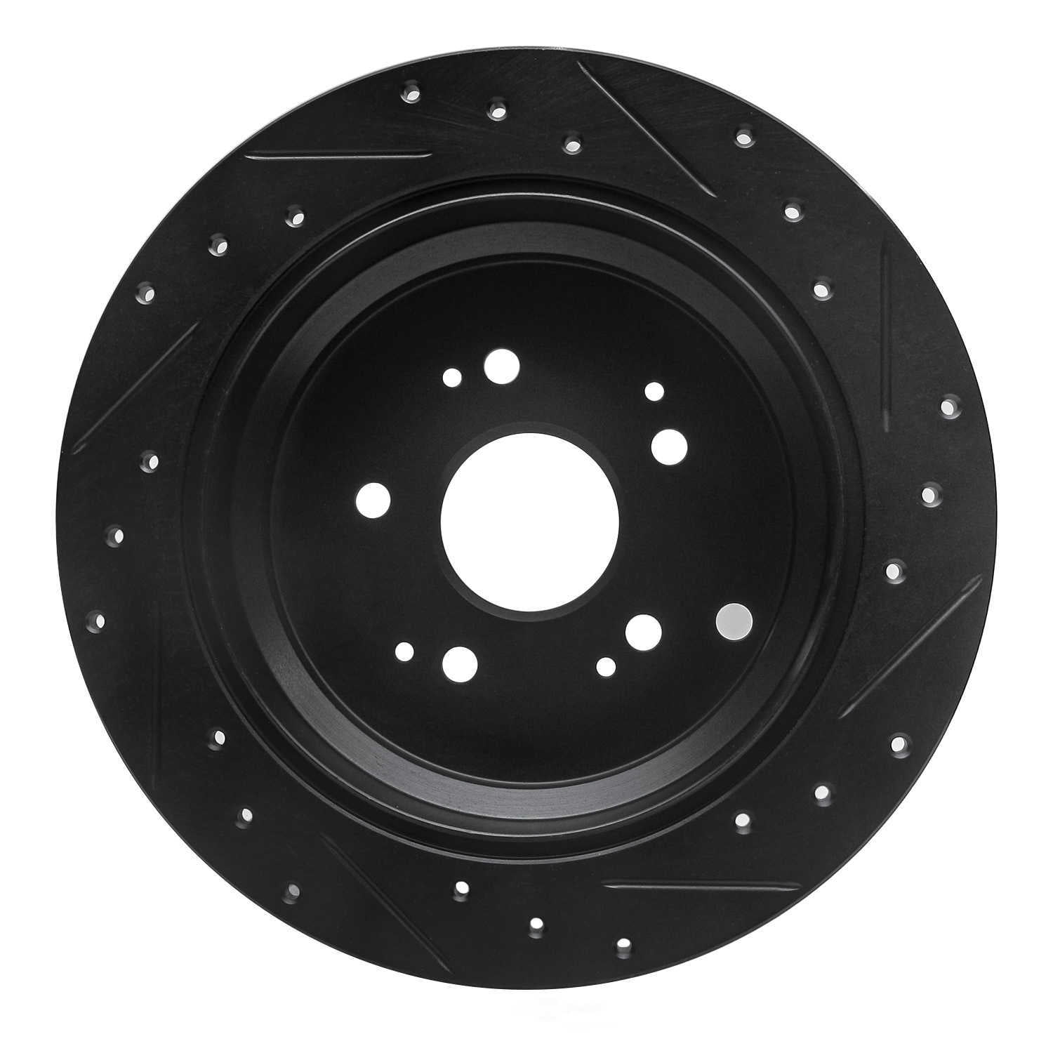 Dynamic Friction Company 633-59047L DFC Brake Rotor - Drilled And Slotted - Black