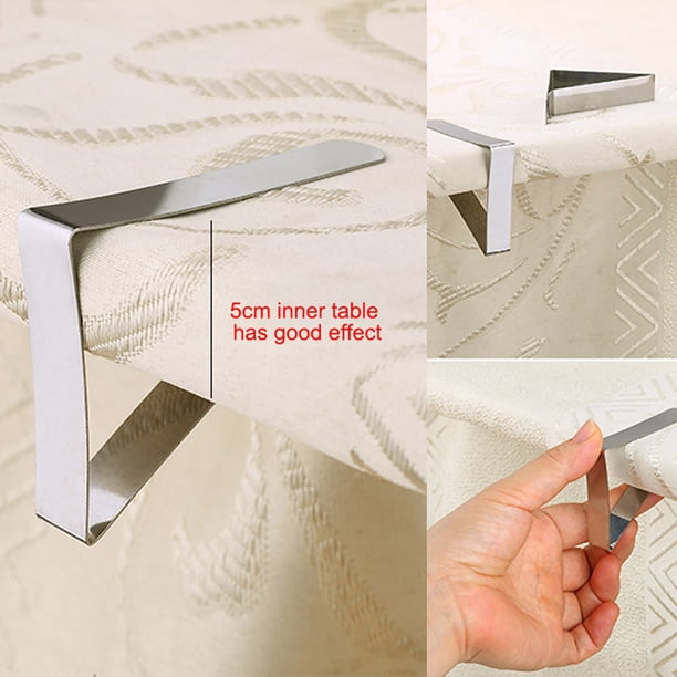 Pinces à Nappe Lot De 8 En Acier Inoxydable Anti-Glissant Pour Extérieur