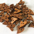 thumbnail image 5 of 100pcs Buttons Heart Shape Unfading Wood Brown Sewing Buttons For Sewing, 5 of 5