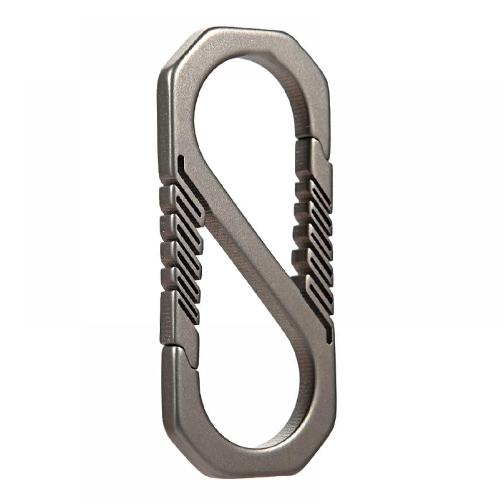 Useful EDC Outdoor Titanium Alloy Key Ring Car Keychain Carabiner Hook Gift US 