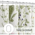 thumbnail image 6 of Extra Long Shower Curtain 72 x 84 Inch, Tall Vintage Botanical Fabric Shower Curtain, Sage Green Beige Cute Boho Floral Aesthetic Bathroom Shower Curtain Set with Hooks, 6 of 6