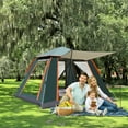 thumbnail image 3 of Camping Tent with Instant Setup 3-4 Person Pop up Camping Tent Automatic Setup Double-Thick Fabric Waterproof & Windproof With Carrying Bag Sets Up in 3 Seconds, 3 of 13