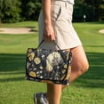 thumbnail image 3 of COEQINE Universal Golf Cart Seat Towel Blanket Covers for All Weather, Foldable Design with Handle, Fit for EZGO, Club Car and More 2-Seat Golf Carts, Chicken Floral Gray, 3 of 8