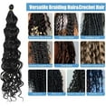 thumbnail image 4 of Aorsher Deep Wave Braiding Hair Pre Stretched 20 Inch Synthetic Ocean Wave Crochet Hair for Women Goddess Curly Braiding Hair Extensions Ombre E, 4 of 6